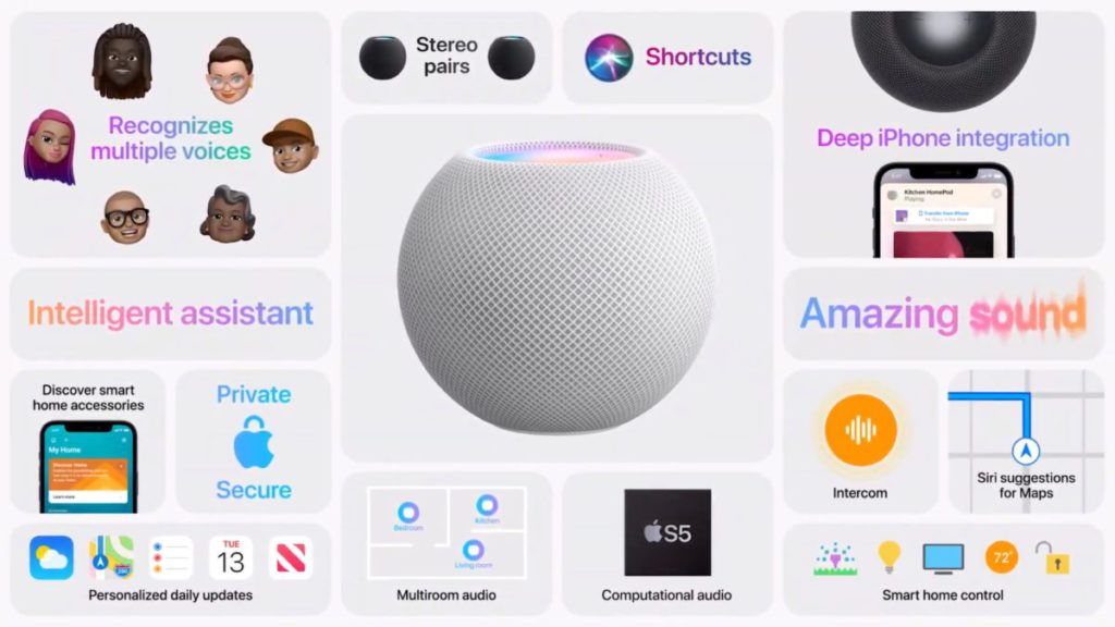 Apple 在公布 HomePod mini 的同時公布多項智能喇叭新功能。