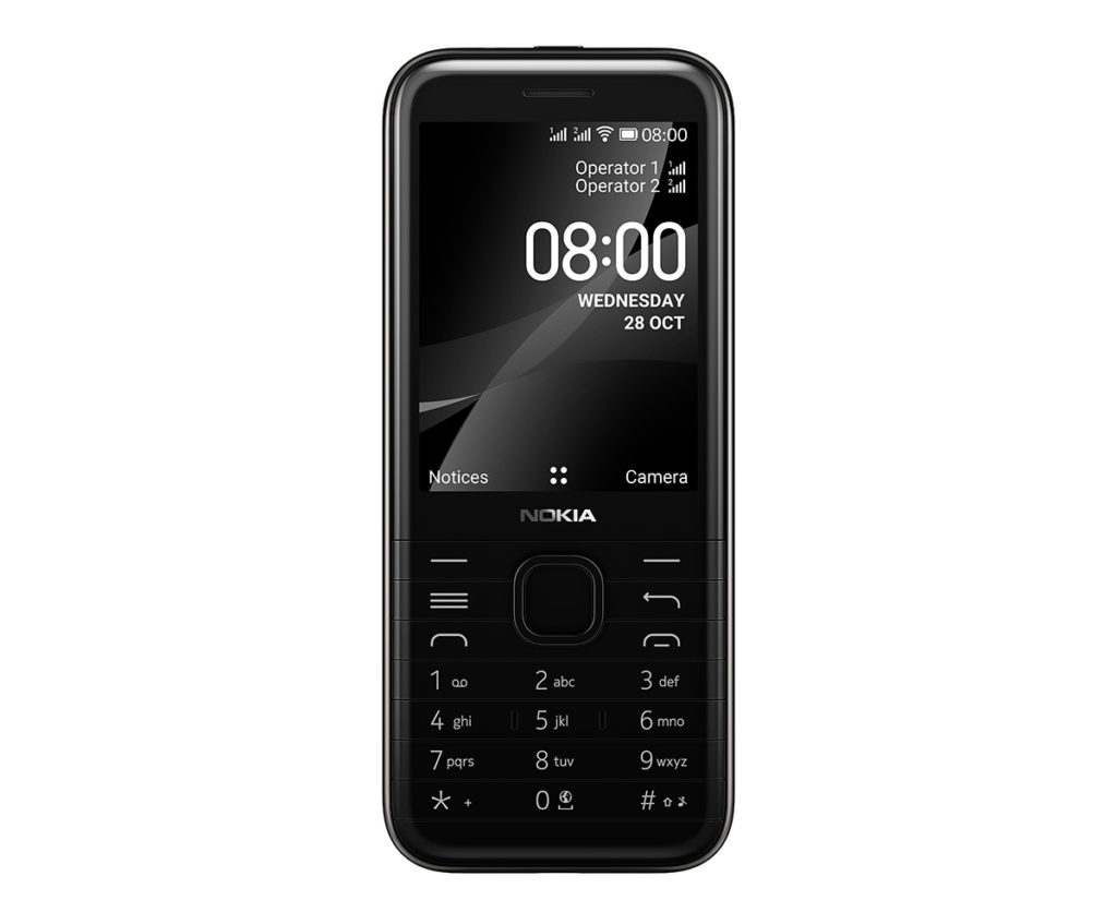 Nokia 8000 4G 是一款擁有 2.8 吋屏幕的直身手機，使用 KaiOS 系統，內置 Google Assistant 和 KaiStore ，提供 WhatsApp 、 Facebook 和 YouTube 等數百款應用程式。