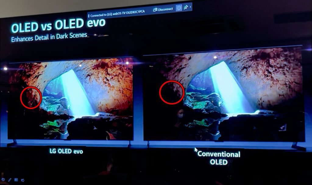 新的OLED屏幕改善了畫面光和暗之間的細節表現。