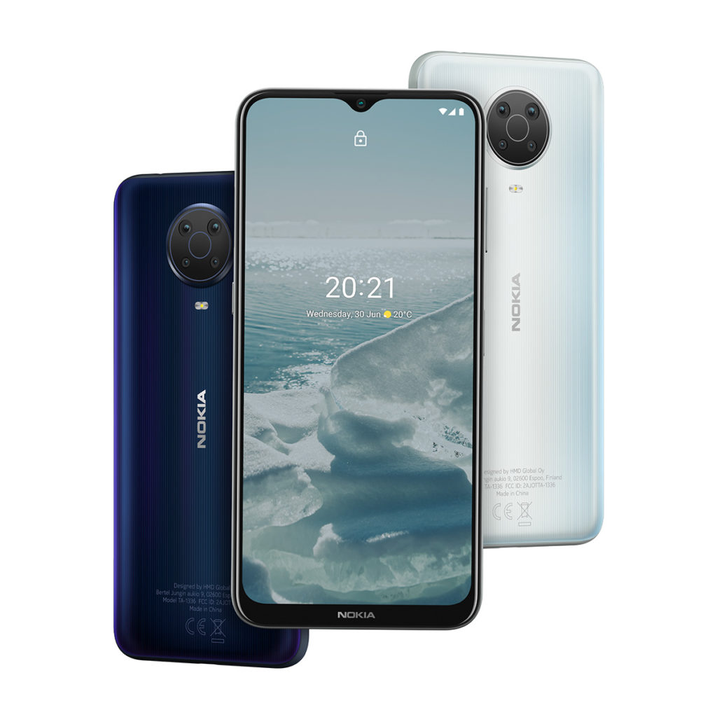 Nokia G20 是三個系列中的「中階」機款，用上MTK G35 處理器，四鏡頭系列採用48MP主鏡。