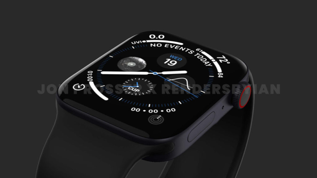 傳聞 Apple Watch Series 7 會採用平面屏幕配直邊框，同時會加大尺寸至 41mm 和 45mm 。