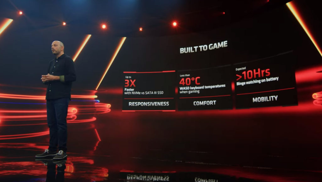 AMD 表示 RX 6000M 筆電最多可提供 10 小時以上的電池使用時間