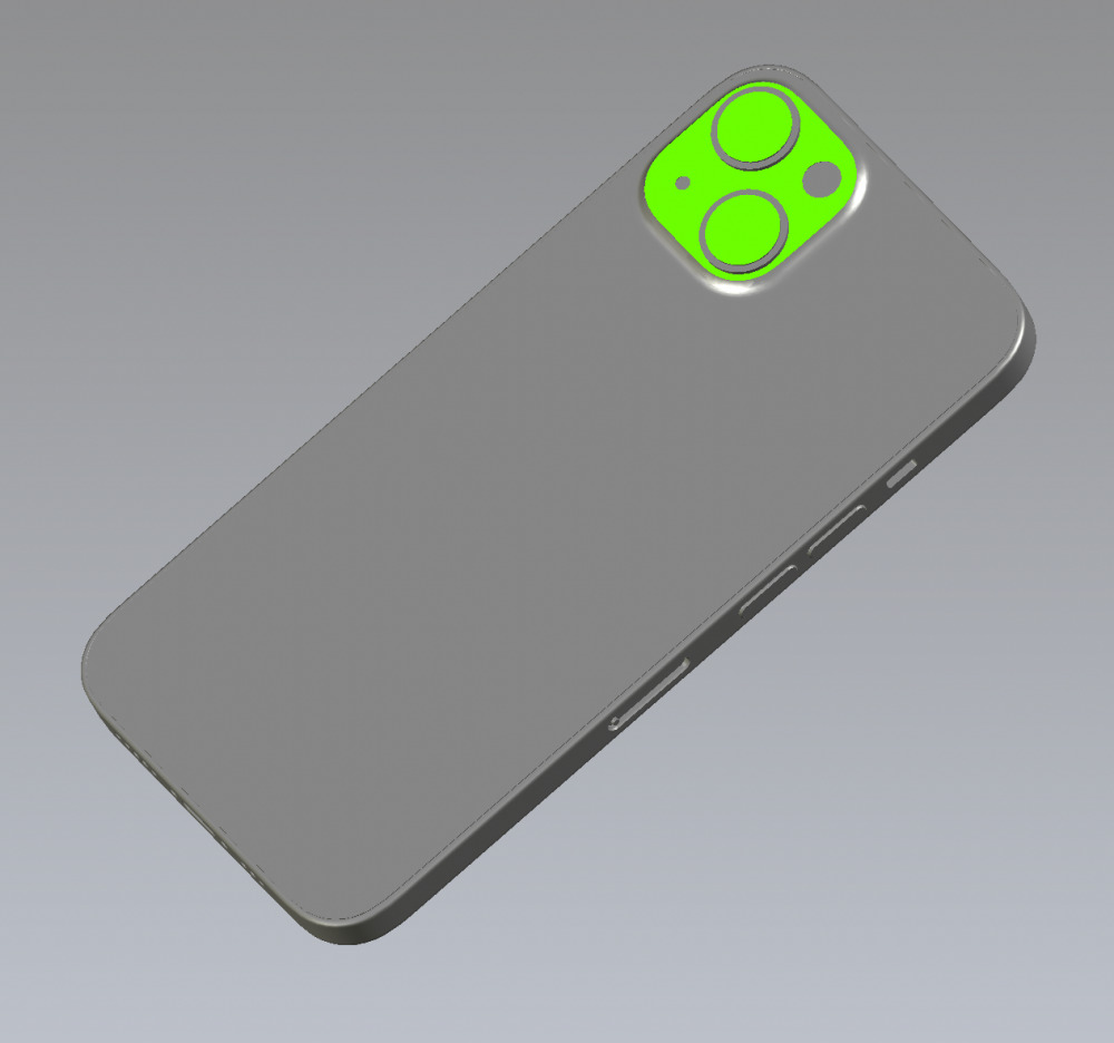 上月流出的新 iPhone CAD 檔案。