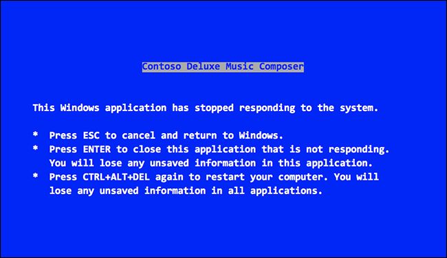 經典的藍畫面始於 Windows 3.0 。