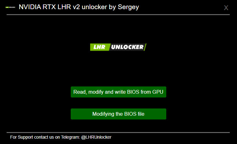 《 Nvidia RTX LHR v2 Unlocker 》宣稱可以破解 NVIDIA 對 RTX 顯示卡施加的限制，吸引很多礦工注意。