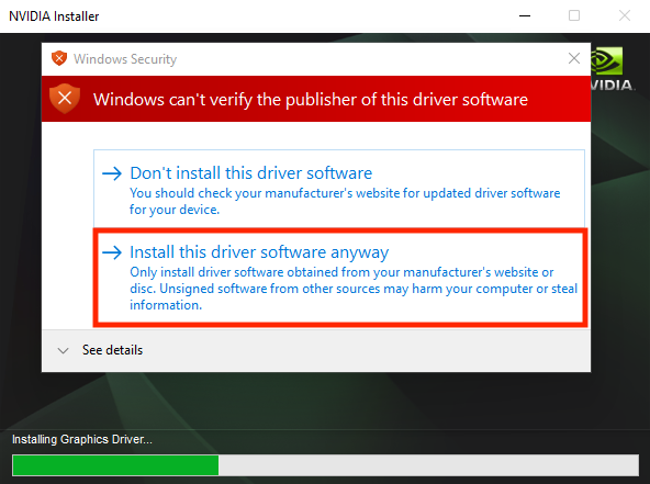 由於這驅動程式是由用戶自己建立的，程式的出版人未經驗證，所以安裝期間 Windows Secuity 會彈出警示以防用戶電腦中毒，大家只要選擇「 Install this driver software anyway 」直接安裝就可以。