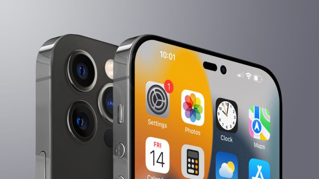 iPhone 14 Pro 及 14 Pro Max 會使用倒放感歎號的開孔屏設計
