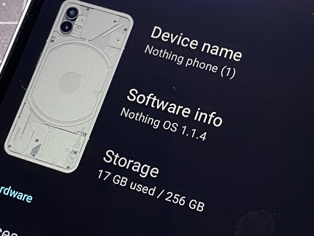 Nothing Phone (1) 再推出靭體更新，版本為 Nothing OS 1.1.4。