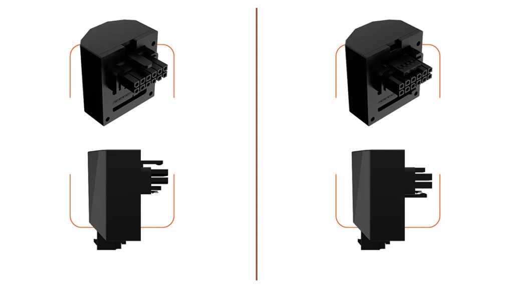Cablemod 的 12VHPWR 直角適配器有兩種設定，適合插頭不同方向設計。