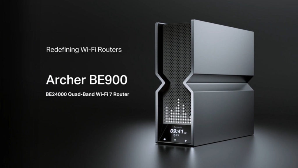 Archer BE900 屬四頻型號，提供 BE24000 理論速度，機面加入 LED 屏幕與小型 Touchscreen。