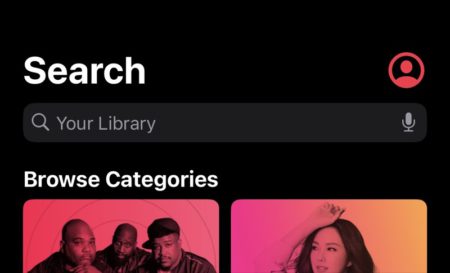 Apple Music 加入紅色個人檔案圖示。