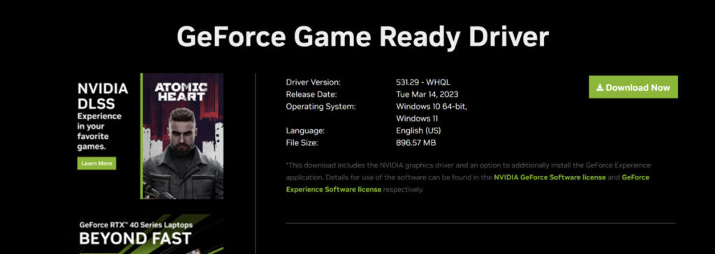 GeForce Game Ready Driver 531.29 WHQL