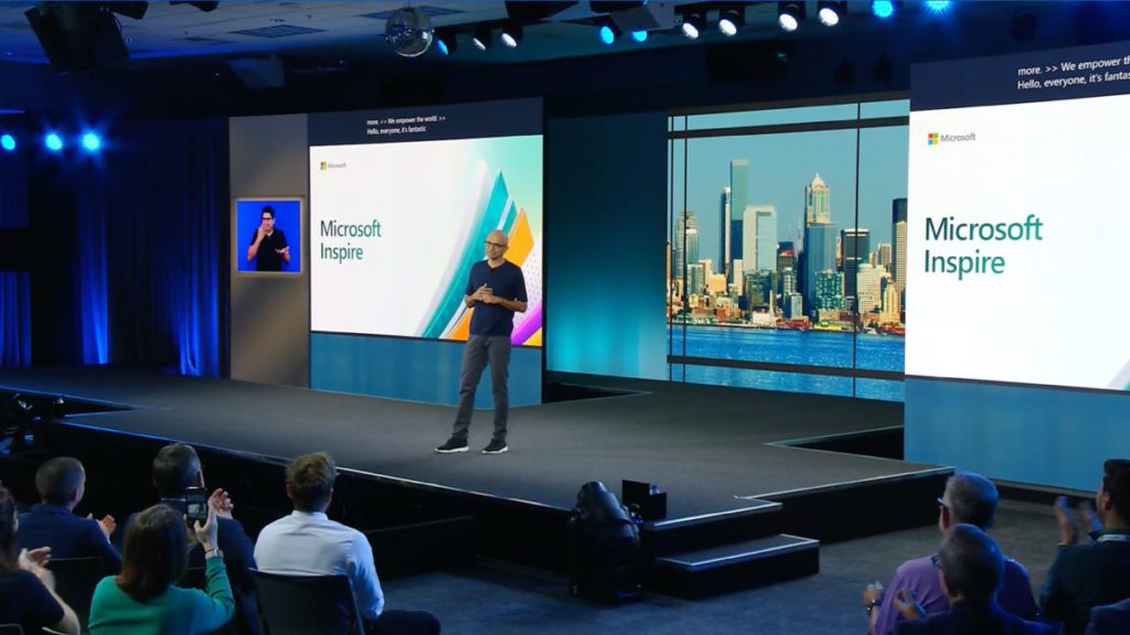 微軟再度小規模舉辦 Inspire 大會，Satya Nadella​​ 的主題演講在網上直播。