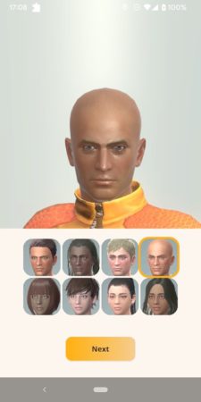 角色設定比較簡單，只有 4 男 4 女 8 種膚色可選。