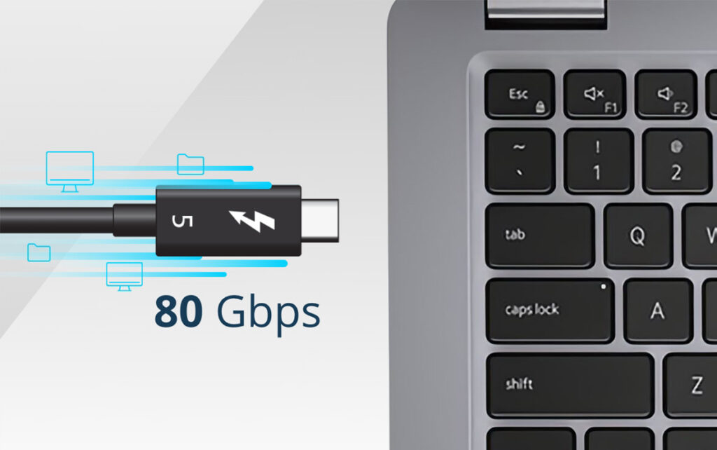經過多年發展,Thunderbolt 5 將速度提升到雙向 80Gbps,相當強勁。