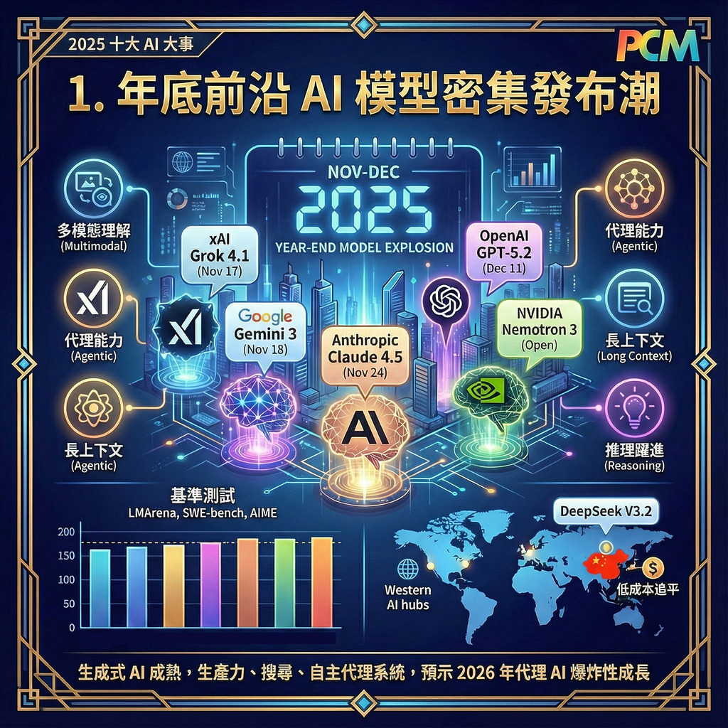 1. 年底前沿 AI 模型密集發布潮