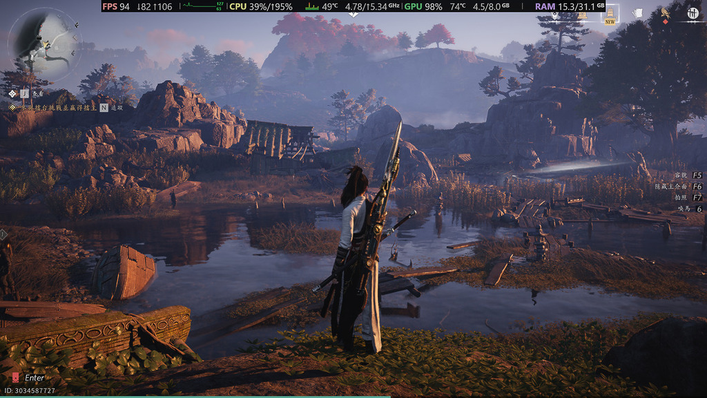 FHD 下最新的《燕雲十六聲》流暢度十分不錯。