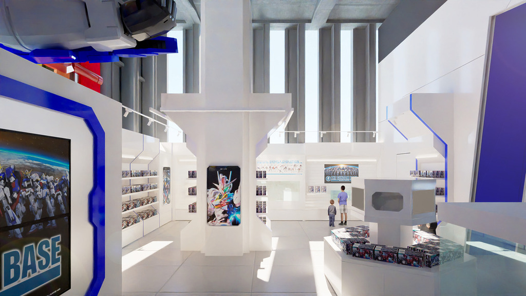 「THE GUNDAM BASE」香港首間官方旗艦店，佔地近 4,500 平方呎，集模型、精品銷售、主題展覽與製作體驗於一身。