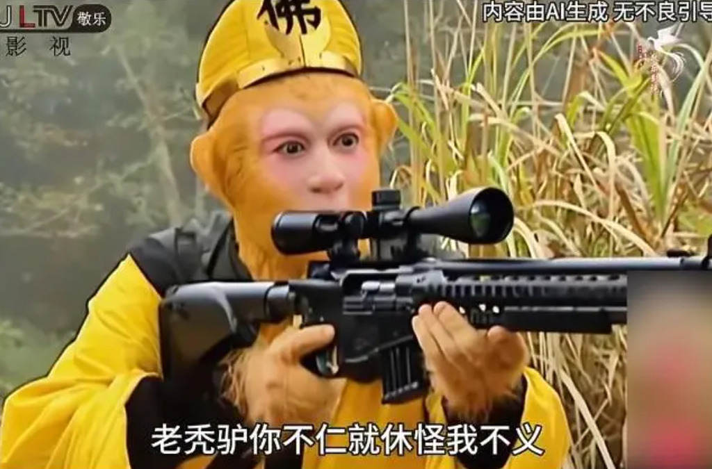 這類「AI 魔改」影片，大多從以往的相關劇集片段中剪輯，並加以 AI 生成。（圖片來源：雲南網）