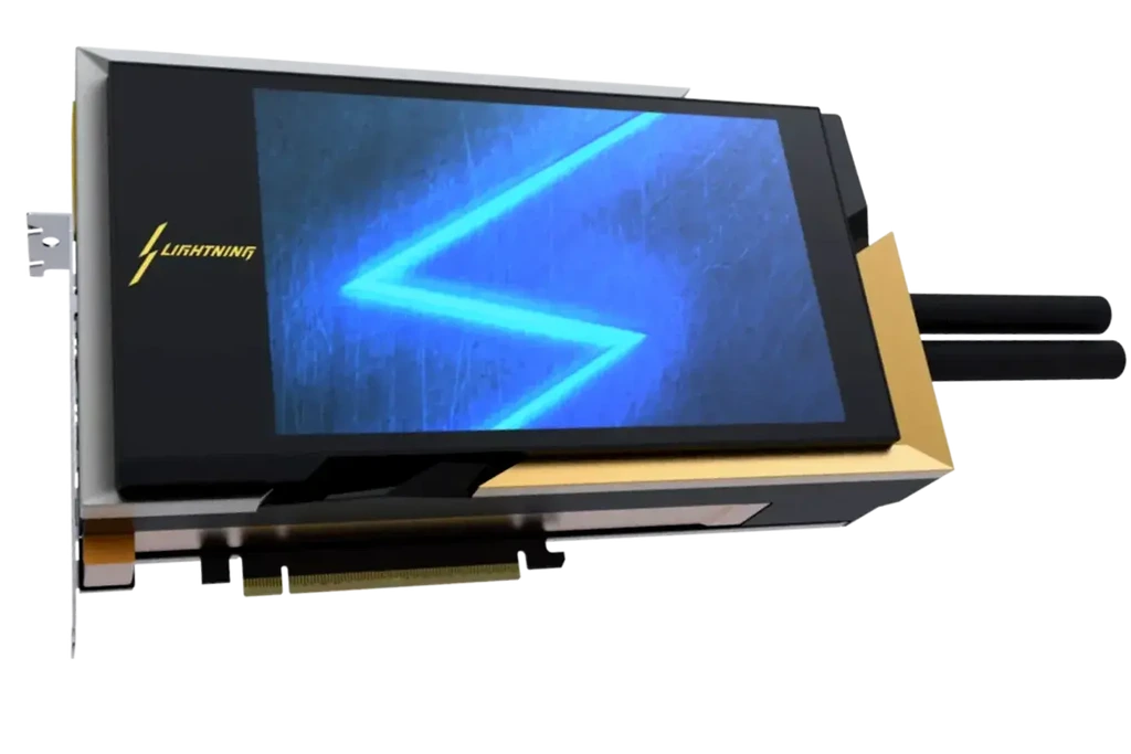 今次這款 GeForce RTX 5090 Lightning Z 將採用一體式液冷散熱設計,配備 360mm 散熱器及雙 12V-2×6 電源接頭,每組可輸出 800W 功率,總計達 1,600W。