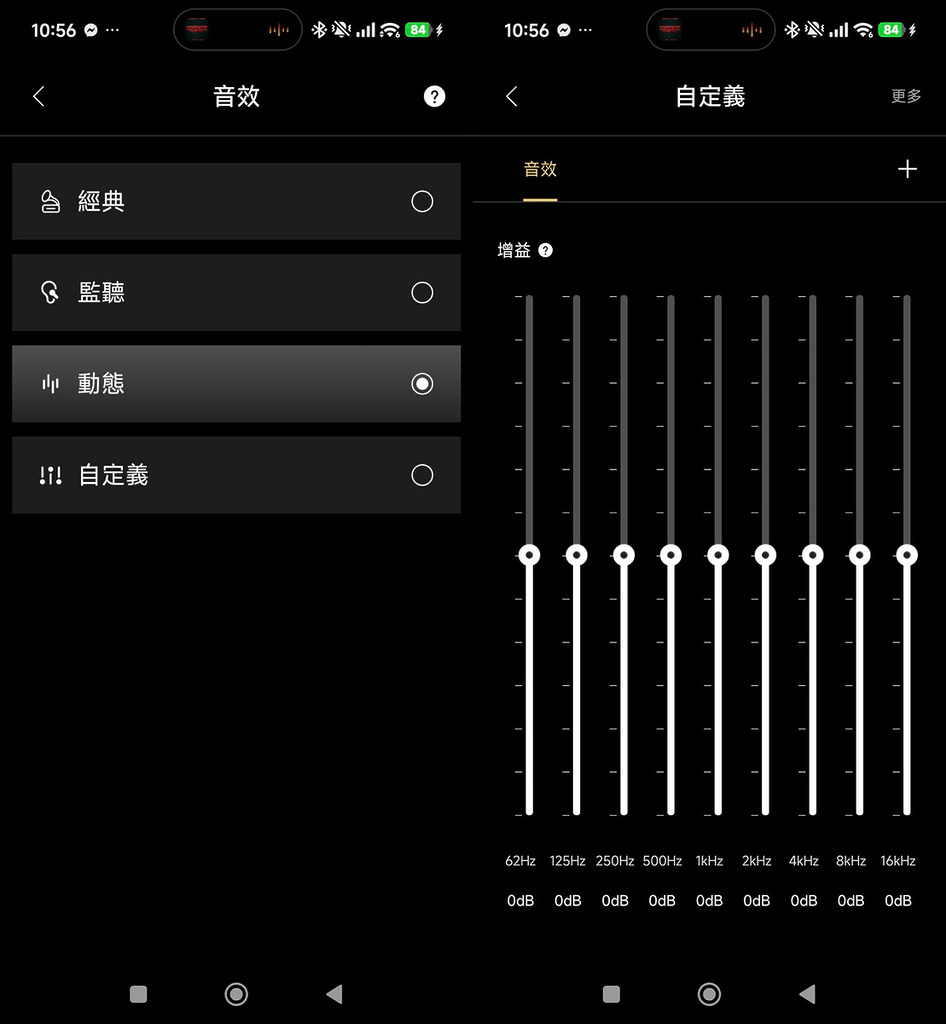 備有 3 個預設的調音及 9 段均衡器