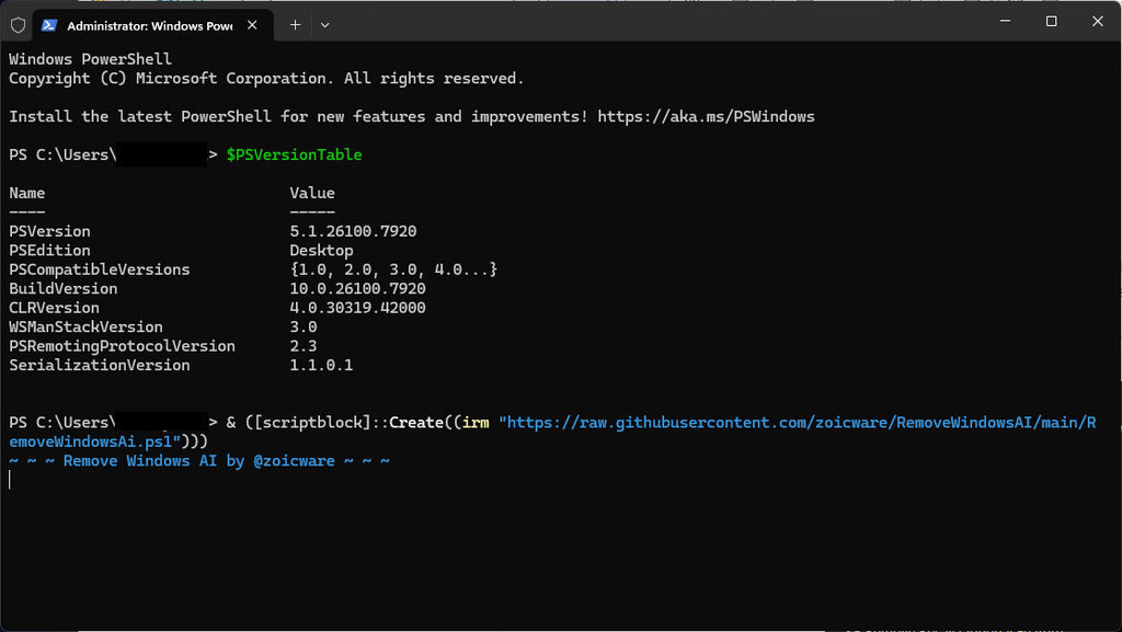 輸入指令並按 Enter 啟動互動式介面