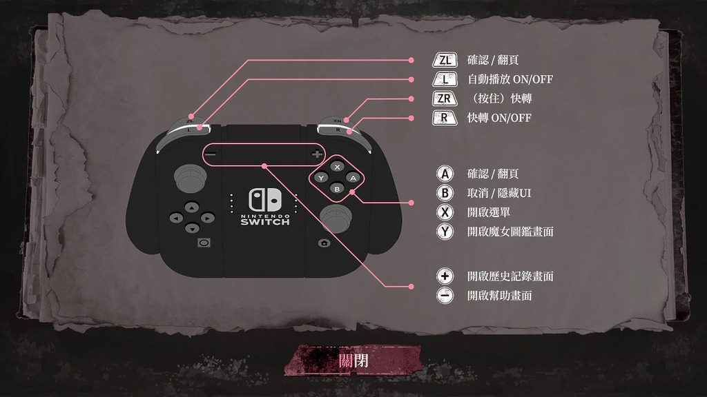 Nintendo Switch 版操作方式