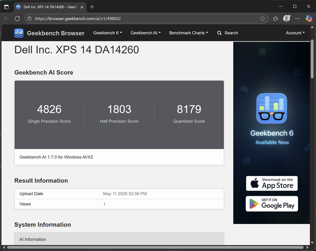 Geekbench AI 量化分數為 8,179，與同級新機相比稍高。