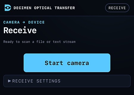3. 點擊 Start camera；