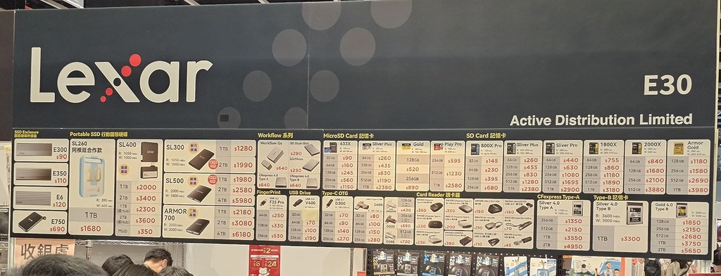 Lexar 記憶卡 (Booth: E30)