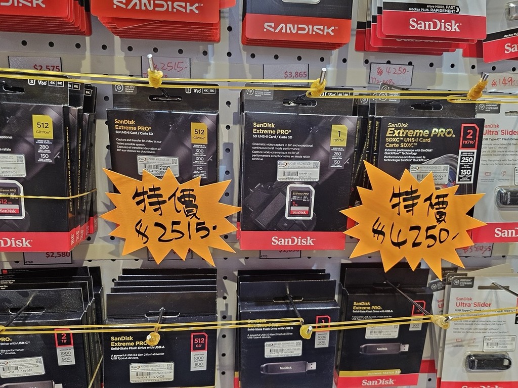 SanDisk Extreme PRO SD 512GB, 1TB及2TB (Booth: APower)