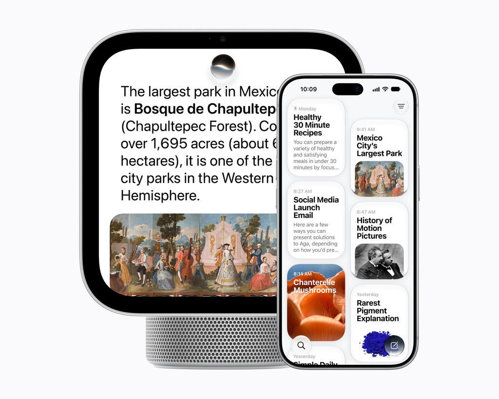 HomeView 內置強大的 A18 系列晶片與神經網絡引擎，專為流暢處理本地端 Apple Intelligence 及各項視覺運算任務而設。配合全面升級的 Siri AI，系統能更準確地理解複雜的自然語意與上下文脈絡，並支援遠場語音喚醒與免提控制。