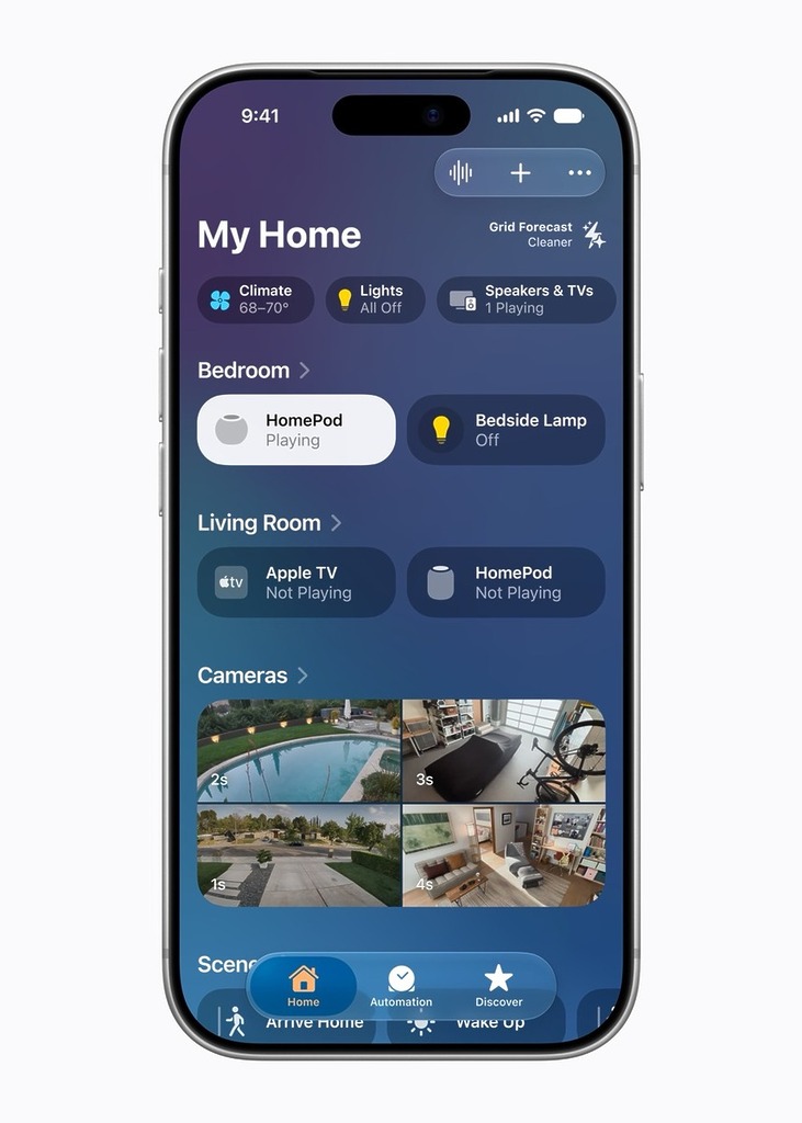 作為智能家居中樞，HomePod mini 2 可透過語音輕鬆控制多種智能家居裝置。